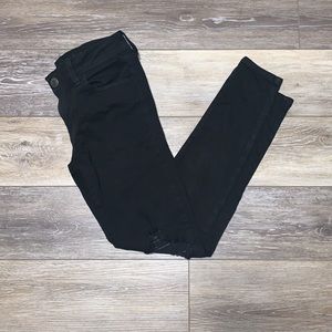 American Eagle Black Distressed  Next Level Stretch Skinny Jeans